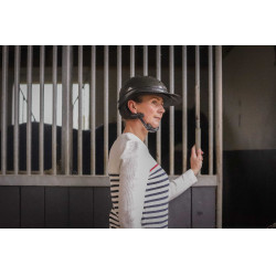 Pull Pénélope x Saint James Maelle Ecru / marine / rouge Motifs