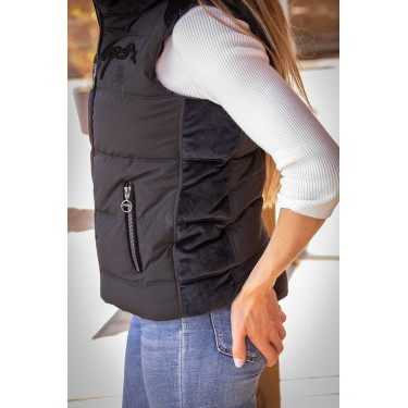 Mouwloze bodywarmer Pénélope Sonia Zwart
