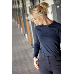 Broek Equithème Safir Marine / zwart Blauw Broek Equithème Safir Marine / zwart Blauw
