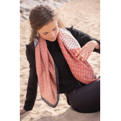 Sjaal Pénélope Mya Ecru / roestkleurig Wit Sjaal Pénélope Mya Ecru / roestkleurig Wit