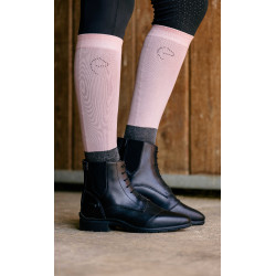 Chaussettes Equithème Compet Je t'aime Vieux rose / anthracite Chaussettes Equithème Compet Je t'aime Vieux rose / anthracite
