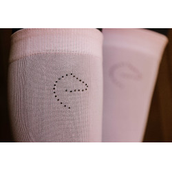 Chaussettes Equithème Compet Je t'aime Vieux rose / anthracite Chaussettes Equithème Compet Je t'aime Vieux rose / anthracite