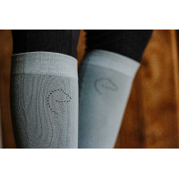 Chaussettes Equithème Compet Je t'aime Vieux rose / anthracite