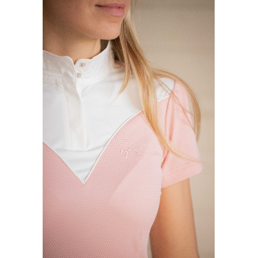 Polo de concours Pénélope Las Honey manches courtes Rose