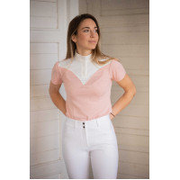 Wedstrijdpolo Pénélope Las Honey korte mouwen Roze