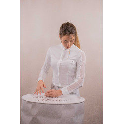 Polo de concours Pénélope Las Honey manches longues Blanc