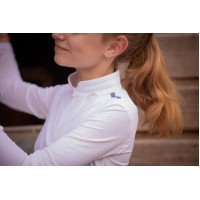 Polo de concours Pénélope Séville Mesh manches longues Blanc Polo de concours Pénélope Séville Mesh manches longues Blanc
