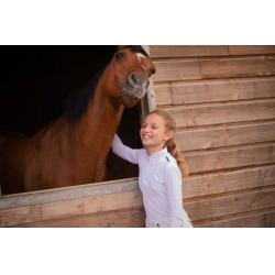 Polo de concours Pénélope Séville Mesh manches longues Blanc Polo de concours Pénélope Séville Mesh manches longues Blanc