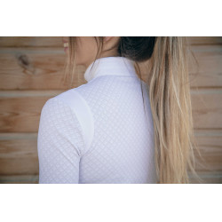 Polo concours Seville Pénélope manches longues Blanc Polo concours Seville Pénélope manches longues Blanc