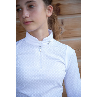 Polo wedstrijd Sevilla Pénélope lange mouwen Wit