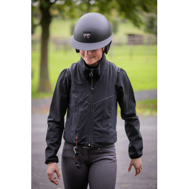 Casque Pénélope visière longue Noir mat