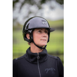 Pénélope matte helm met lange klep Glanzend zwart Pénélope matte helm met lange klep Glanzend zwart