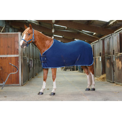 Chemise polaire Riding World avec sursangles croisées 230g Marine / bleu ciel Chemise polaire Riding World avec sursangles croisées 230g Marine / bleu ciel