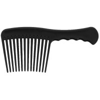 Grove kam met grote tanden P.V.C Hippotonic Soft Zwart