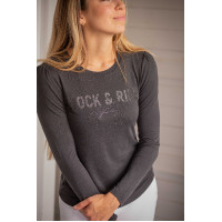 T-shirt Pénélope Lovely manches longues Anthracite T-shirt Pénélope Lovely manches longues Anthracite