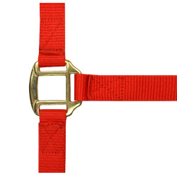 Nylon halster met lederen voering Norton Rood