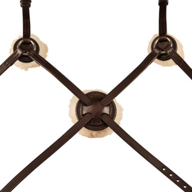 Mexicaanse neusriem Stübben 2300 Leitrim Ebben / zilver ebben