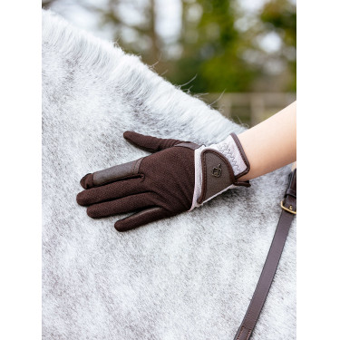Gants d'équitation LeMieux Pro Mesh Marron / almond