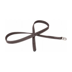 Étrivière Luxe fine T de T Havane foncé / blanc Marron