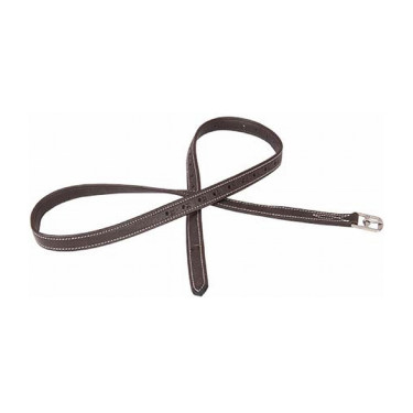 Étrivière Luxe fine T de T Havane foncé / blanc Marron