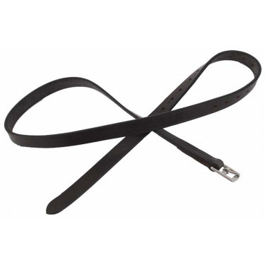 Étrivières cuir standard T de T Havane foncé Marron