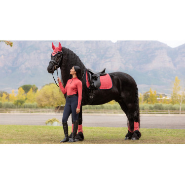 Tapis LeMieux Suede Dressage Square Cranberry Rose Tapis LeMieux Suede Dressage Square Cranberry Rose