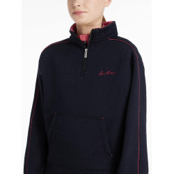 Pull LeMieux à fermeture éclair Quart Kate Young Rider Marine / cranberry Bleu marine