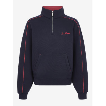 Pull LeMieux à fermeture éclair Quart Kate Young Rider Marine / cranberry Bleu marine