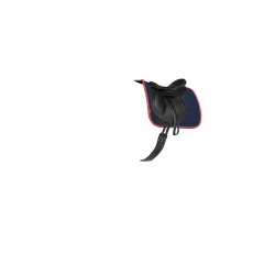 Tapis LeMieux Suede Dressage Square Marine / cranberry Bleu marine