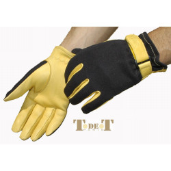 Net- en suèdehandschoenen T de T Net- en suèdehandschoenen T de T