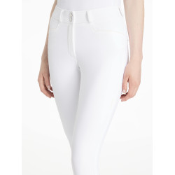 LeMieux kniestuk grip broek Isabelle dames Wit
