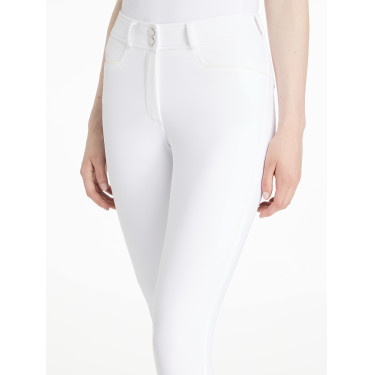 LeMieux kniestuk grip broek Isabelle dames Wit