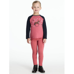 T-shirt manches longues Mini LeMieux Jamie Cranberry Rose