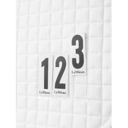 Tapis LeMieux competition close contact square - coton Blanc avec numéros Tapis LeMieux competition close contact square - coton Blanc avec numéros