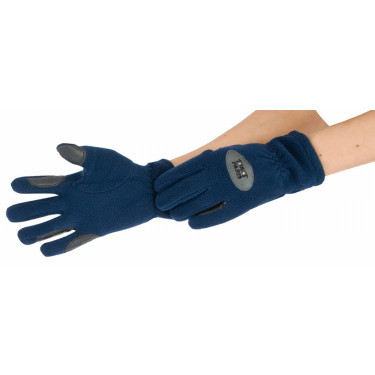 Gants polaire riding T de T Bleu marine