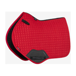 LeMieux Reflective Suede Close Contact Square Zadeldek Chilli Rood