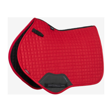 LeMieux Reflective Suede Close Contact Square Zadeldek Chilli Rood