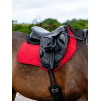 LeMieux Reflective Suede Close Contact Square Zadeldek Marineblauw