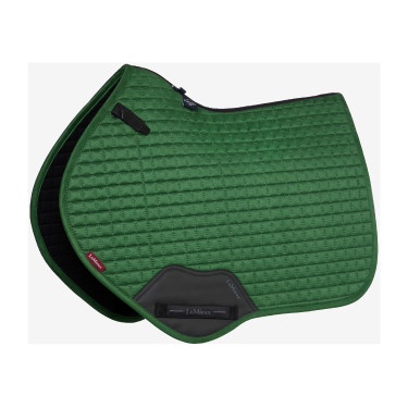 LeMieux Reflective Suede Close Contact Square Zadeldek Groen hunter