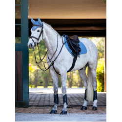 LeMieux Reflective Suede Close Contact Square Zadeldek IJsblauw