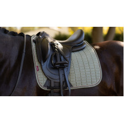 Tapis LeMieux Reflective Suede Dressage Square Rosemary Vert