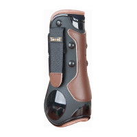 Guêtres coque et cuir T de T Marron / noir