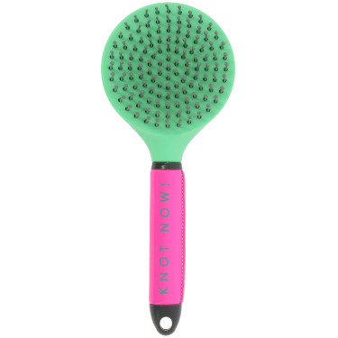 Brosse à crins Equithème Je t'aime Rose fluo