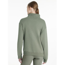 Pull LeMieux col quart zippé Keira femme Rosemary Vert
