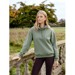 Pull LeMieux col quart zippé Keira femme Rosemary Vert