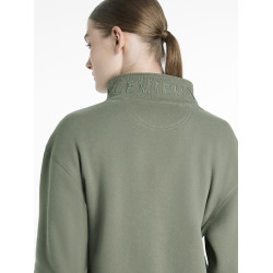 Pull LeMieux col quart zippé Keira femme Rosemary Vert