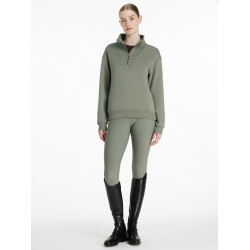 Pull LeMieux col quart zippé Keira femme Rosemary Vert
