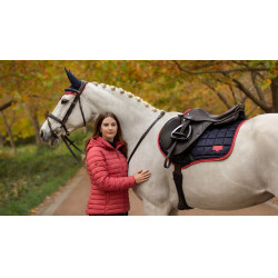 LeMieux Loire Classic Close Contact Square zadeldek Marine / cranberry Marineblauw