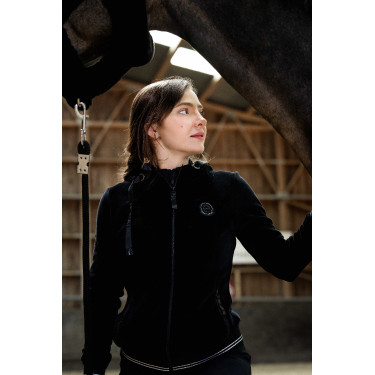 Polaire velours Je t'aime Equithème Coline femme Polaire velours Je t'aime Equithème Coline femme