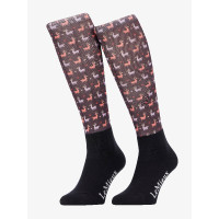 Chaussettes Harlow Mini LeMieux Froostie Poney imprimé Llamas damson Chaussettes Harlow Mini LeMieux Froostie Poney imprimé Llamas damson